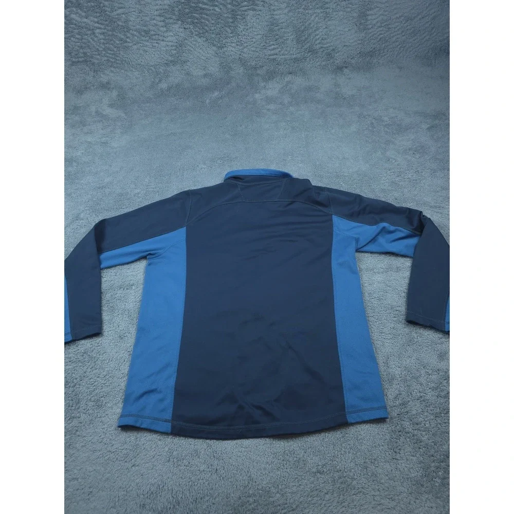 North Face Pullover Mens Large Blue Black Quarter Zip Athletic Fleece Outdoors